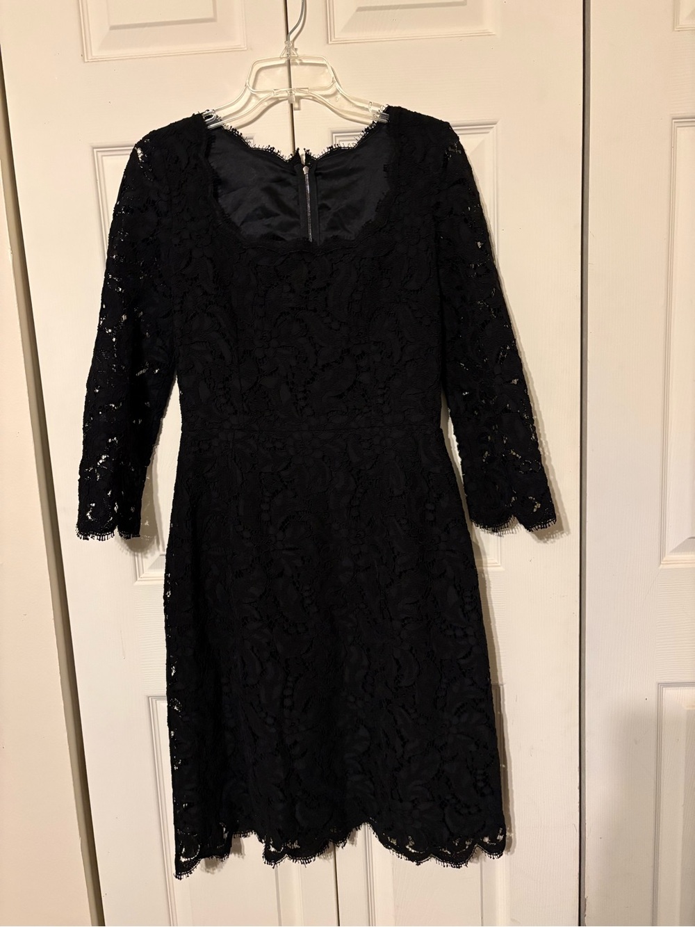 Dolce & Gabbana NWT Black Lace Long-Sleeve Midi Dress US8/IT44.